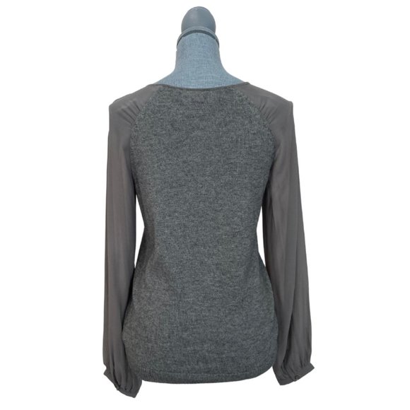 Velvet Grey Cashmere And Silk Sleeve Blouse - Picture 2 of 8